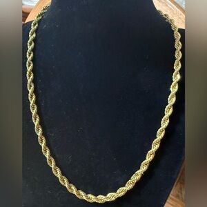 Gold Rope Chain Necklace